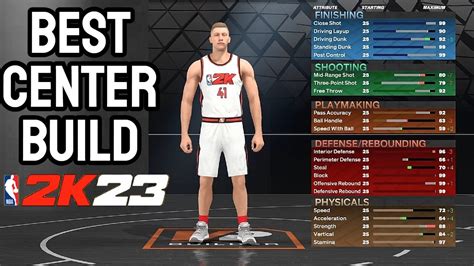 best 2k23 center build|nba 2k23 best guard build.